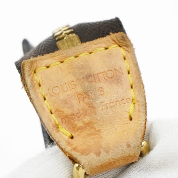 LOUIS VUITTON LV Logo Bucket PM Pouch Bag Monogram Leather Brown Gold 05EE827 - Picture 13 of 14